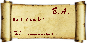 Bort Amadé névjegykártya
